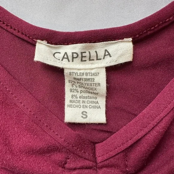 Garnet Ruched Tie Front Crop Top - Picture 2 of 3